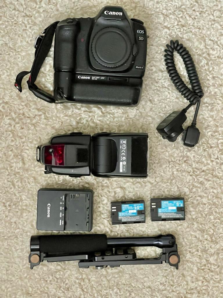 Canon EOS 5D Mark II met flitser en batterij grip, Audio, Tv en Foto, Fotocamera's Digitaal, Gebruikt, Spiegelreflex, Canon, Ophalen of Verzenden