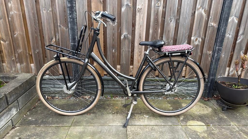 Batavus Diva antraciet, Fietsen en Brommers, Fietsen | Dames | Omafietsen, 50 tot 53 cm, Ophalen, Gebruikt, Versnellingen