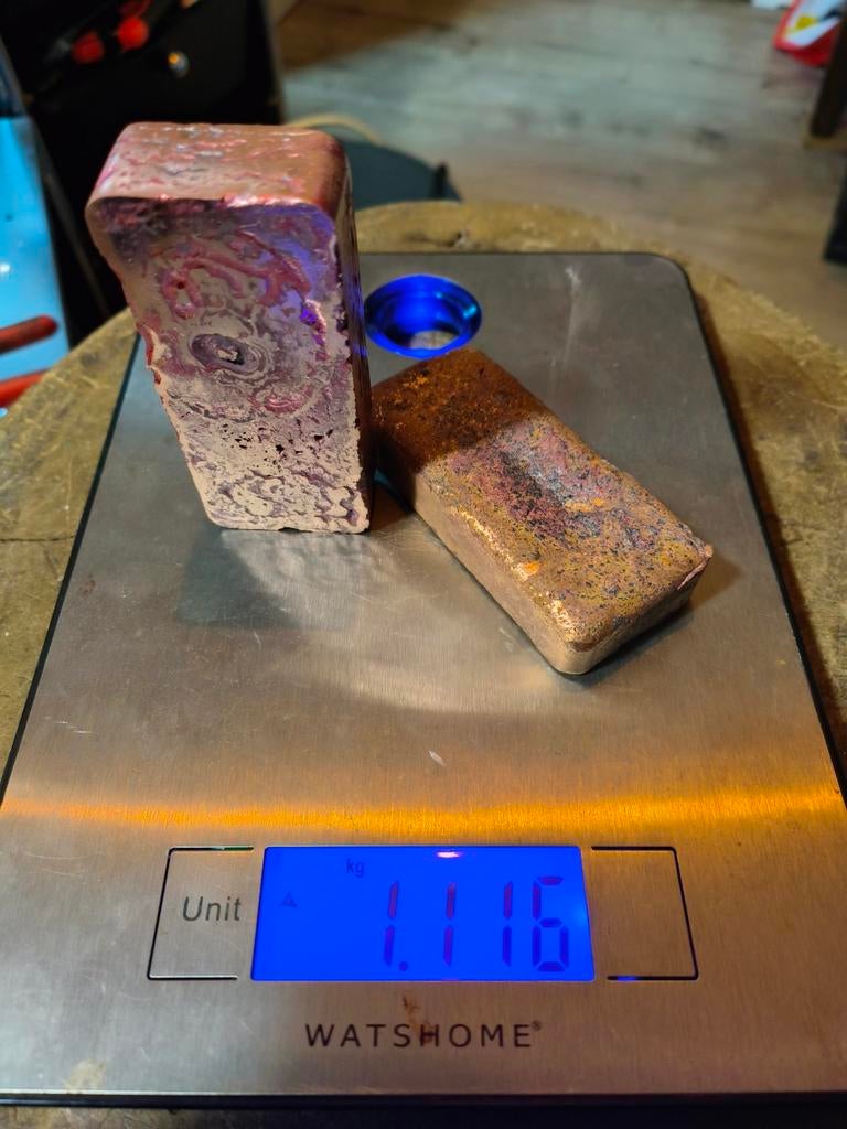 Gesmolten koperen staven, puur koper, Ophalen of Verzenden