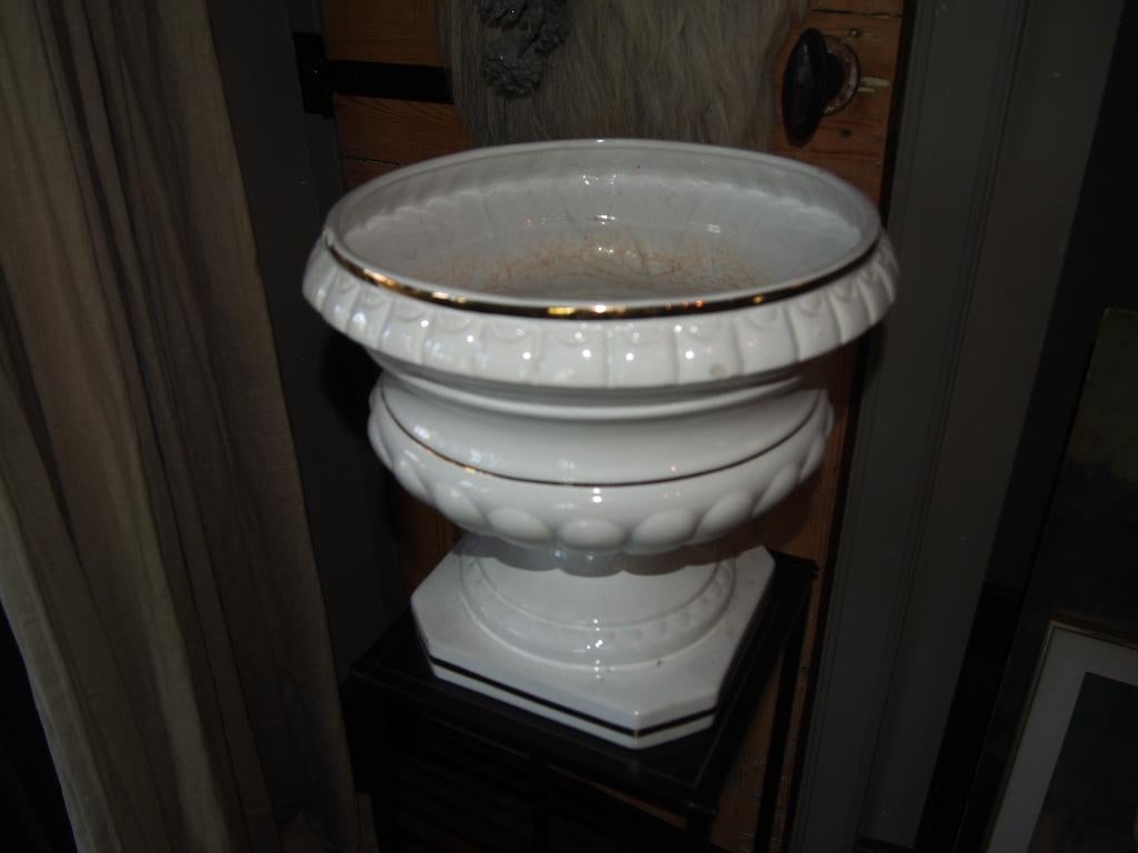 Oude Brocante Bloempot, Tuin en Terras, Bloempotten, Gebruikt, Rond, Binnen, Minder dan 40 cm