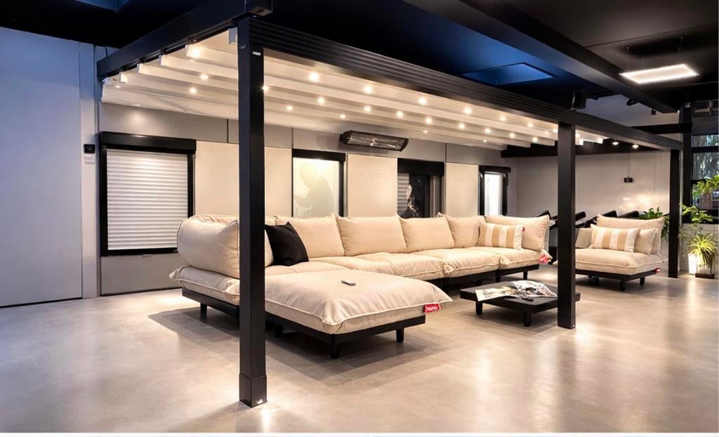 Terrasoverkapping met Doek 620 cm – Luxe Pergola – LED Optie, Tuin en Terras, Overkappingen, Ophalen, Nieuw, Veranda