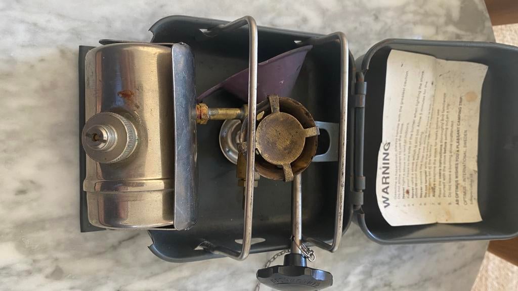 Vintage benzine brander kamperen, Ophalen, Gebruikt