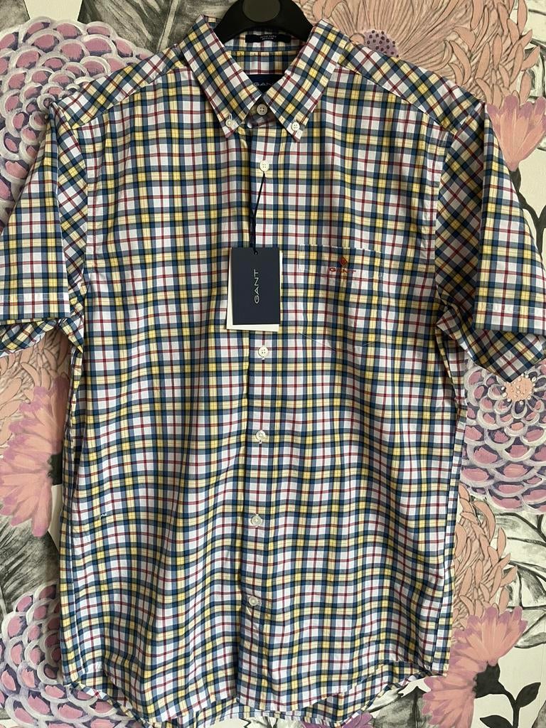 Gant heel mooi net overhemd maat m, Blauw, Zo goed als nieuw, X, Halswijdte 39/40 (M)