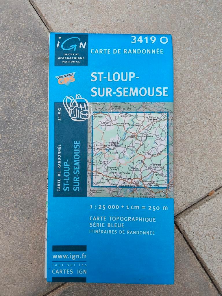 IGN 34190 Bains-les-Bains wandelkaart 1:25.000 nette kaart, Ophalen of Verzenden, Zo goed als nieuw, 2000 tot heden, Landkaart