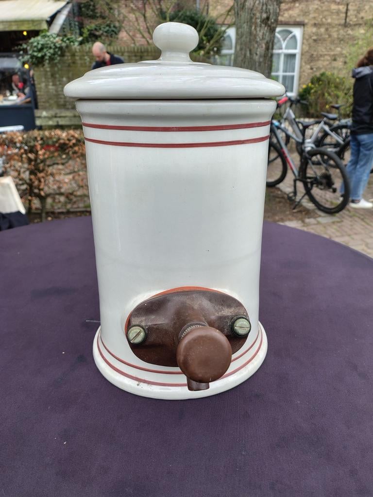 Antieke Luycks Mosterdpot/Mayonaise Dispenser, Antiek en Kunst, Ophalen of Verzenden