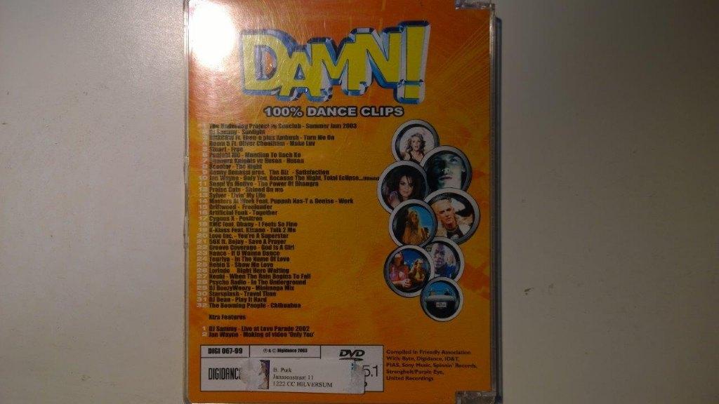 Damn! 100% Dance Clips (DVD), Alle leeftijden, Ophalen of Verzenden, Zo goed als nieuw, Muziek en Concerten