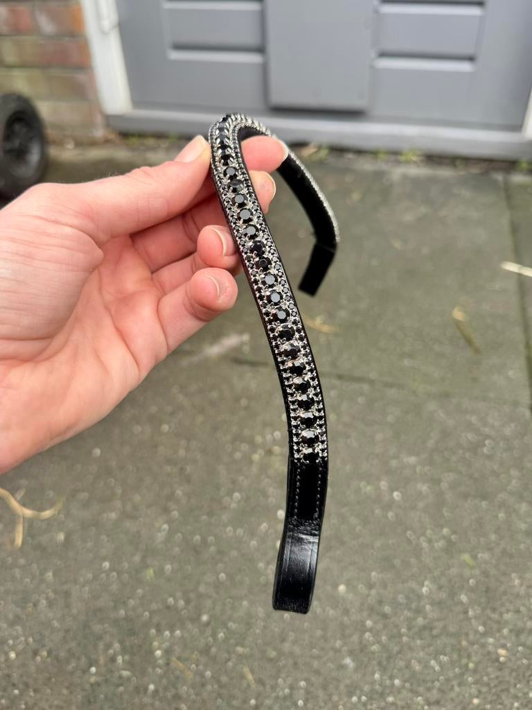 Prachtige zwarte frontriem, Dieren en Toebehoren, Ophalen of Verzenden, Zo goed als nieuw, Dressuur