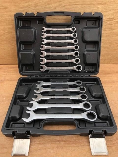 Steek ringratel sleutelset  chroom vanadium 12 dlg., Eddiys, Espel, Nieuw, Info@eddiys.eu