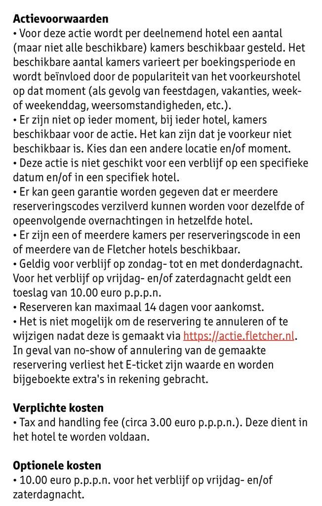 Fletcher hotelbon 2 jaar geldig, geen ⭐️ toeslag, Tickets en Kaartjes, Twee personen, 1 overnachting