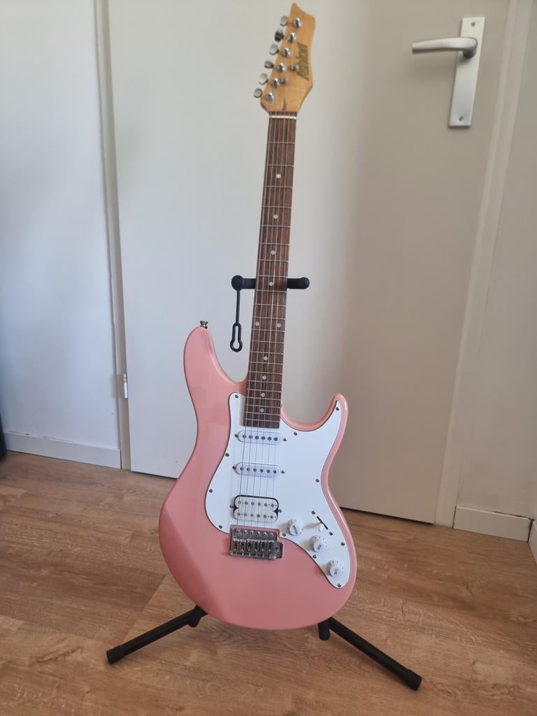 Elektrische gitaar ingebouwde tuner roze, Ophalen, Solid body, Overige merken