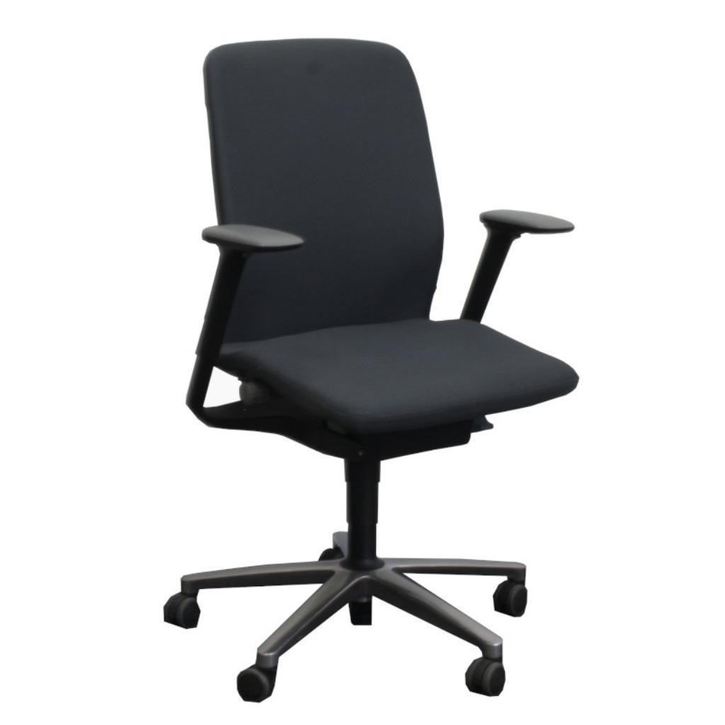 Tweedehands Wilkahn Trimension Bureaustoel Zwart Antraciet, Zwart, Ophalen of Verzenden, Zo goed als nieuw, Bureaustoel