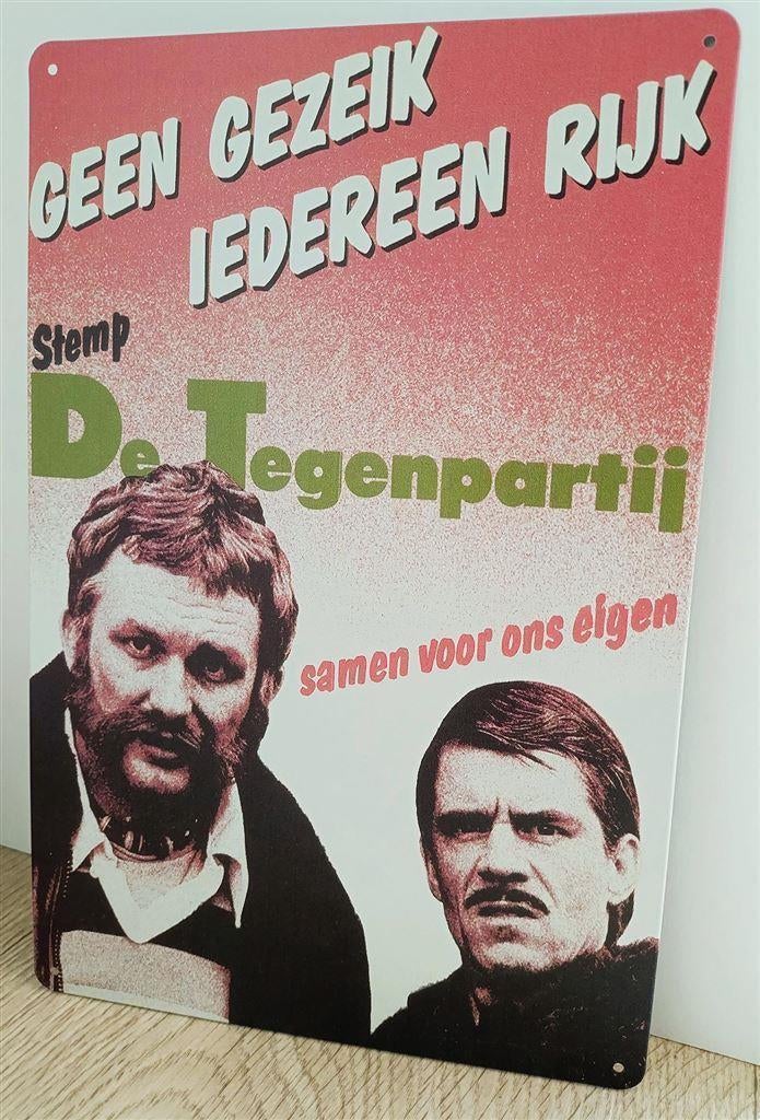 van Kooten en de Bie de Tegenpartij Metalen Wandbord Poster, Ophalen, Nieuw, Poster
