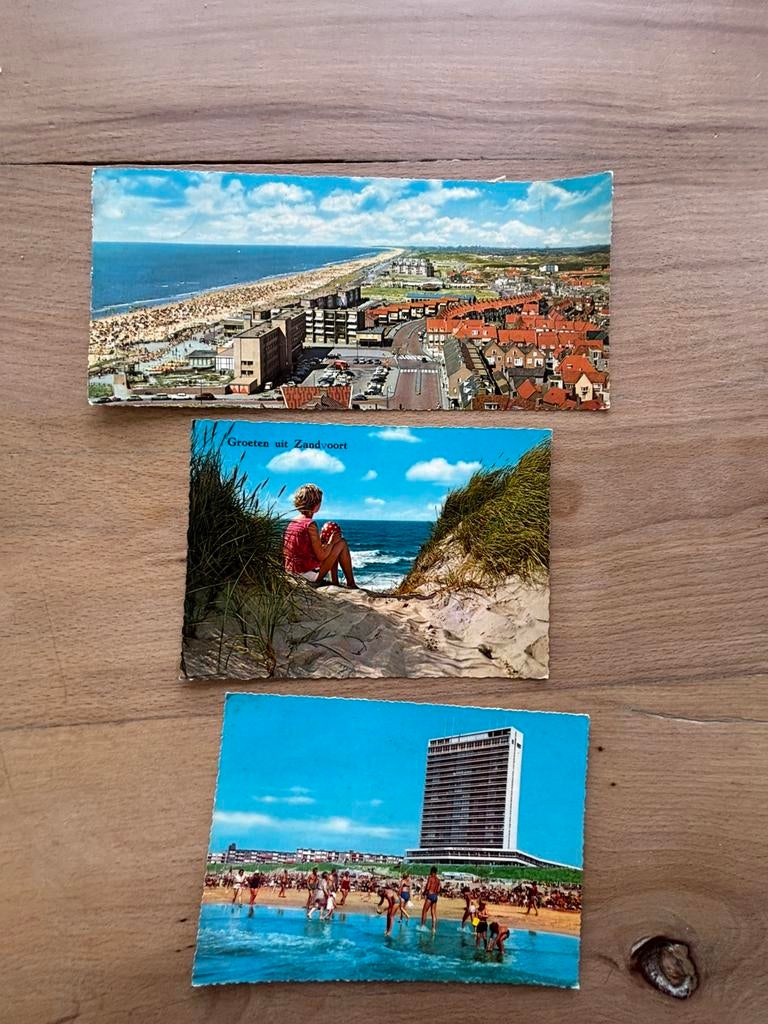 Zandvoort-Westerbork-Willemstad oude ansichtkaart gratis, Ophalen of Verzenden, 1960 tot 1980, Noord-Holland
