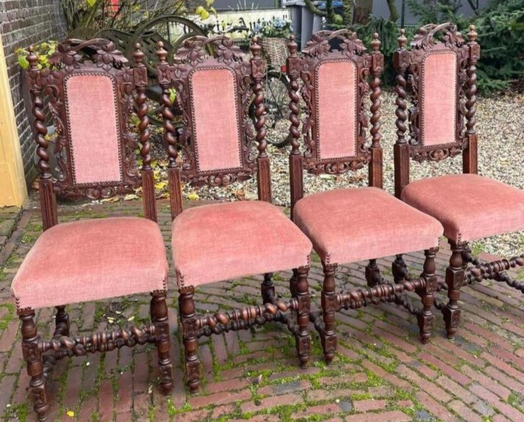 4 barokstoelen, Ophalen, Gebruikt, Eén