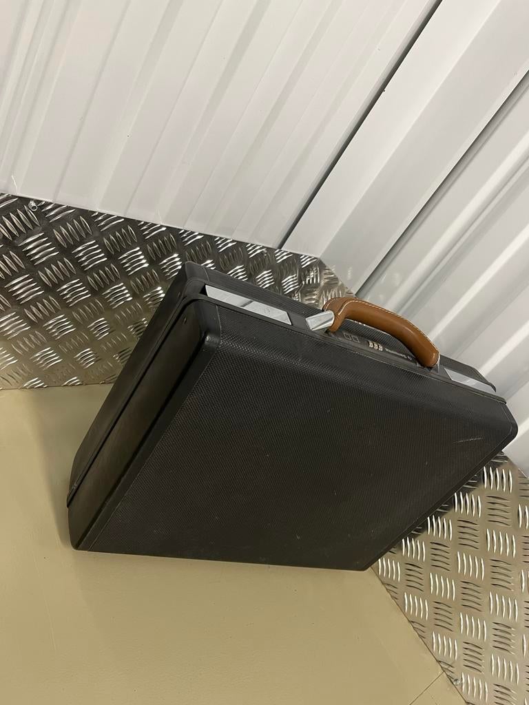 Samsonite attache koffer - Zwart met Bruin Handvat, Ophalen of Verzenden, Gebruikt