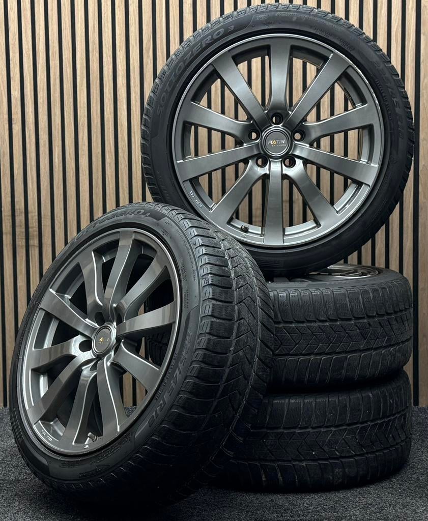 WINTER! 18 inch Platin P58 - Mercedes A B CLA 5x112 TPMS, Ophalen, 18 inch, ., Banden en Velgen
