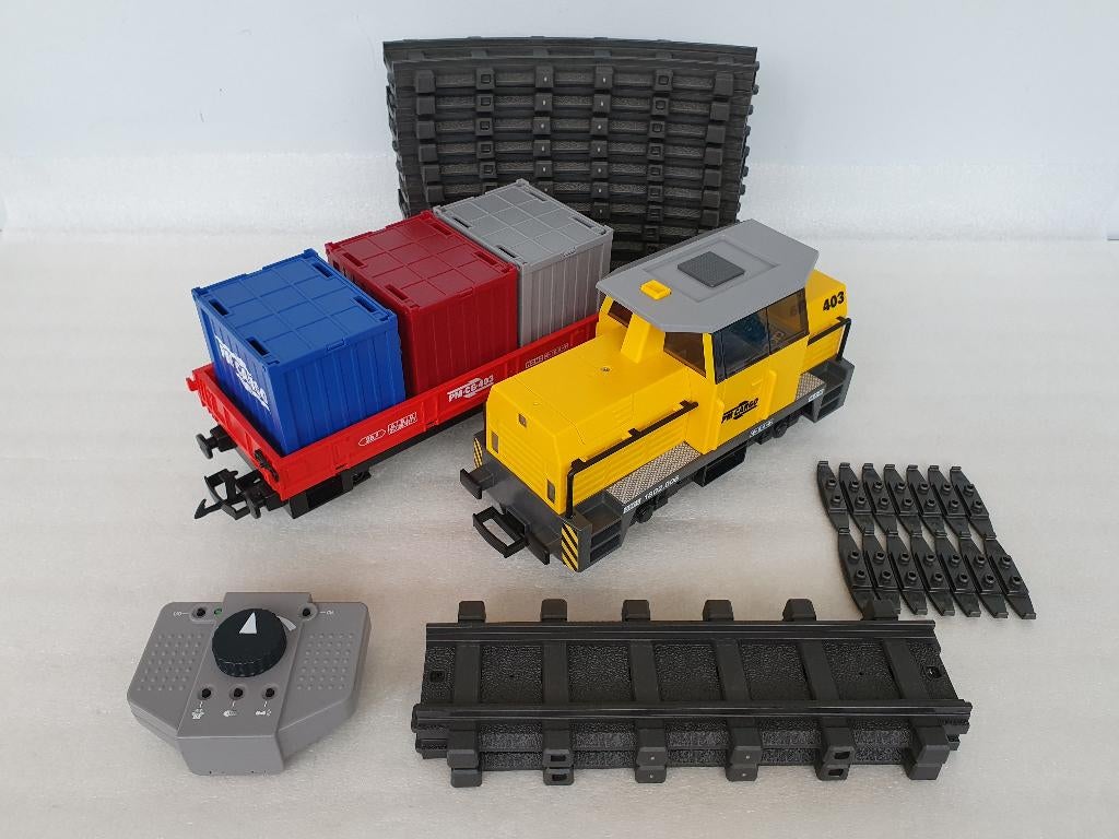 Playmobil 5258: RC Goederentrein met Containers, Ophalen of Verzenden, Gebruikt, Complete set