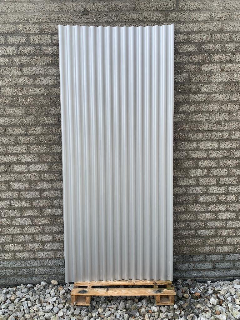 Stalen golfplaten, gecoat, aluminium-wit, Ophalen, Zo goed als nieuw, Overige materialen, Minder dan 20 mm