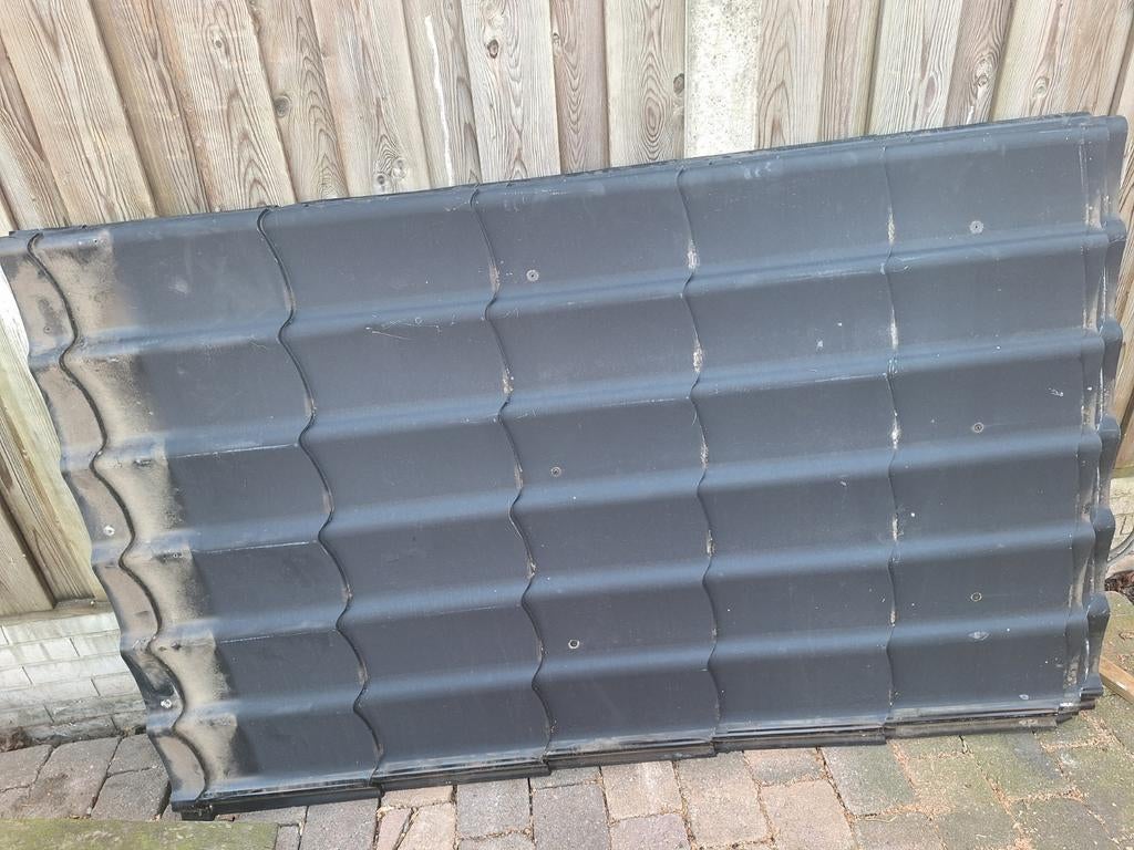 Dakpanplaat, Doe-het-zelf en Verbouw, Ophalen, Steen of Klei, Zwart, 15 m² of meer