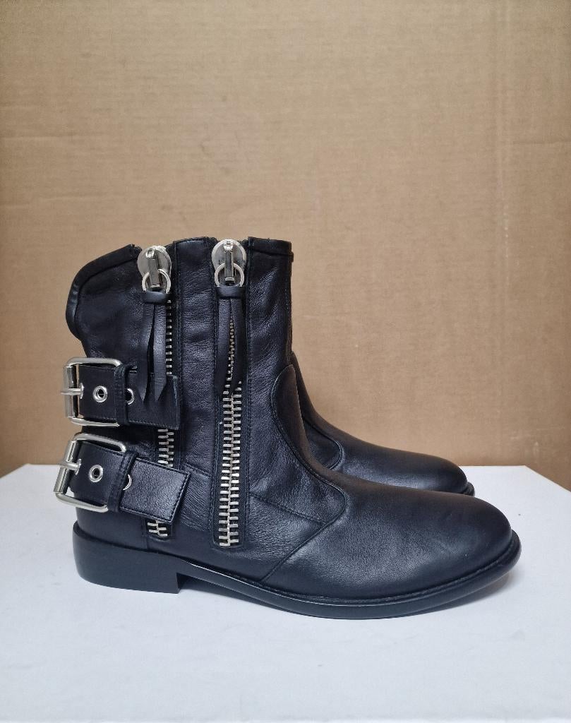 Nieuw Vero Cuoio leren laarzen maat 37, Vero Cuoio, Zwart, Lage of Enkellaarzen, Nieuw