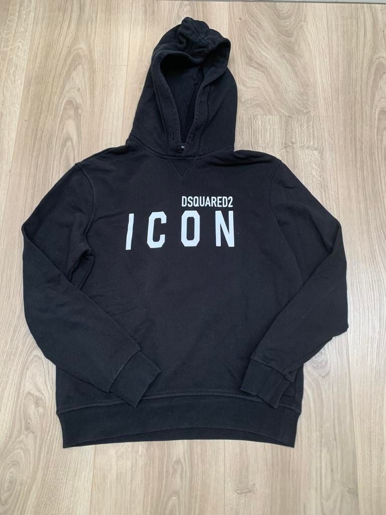 Dsquared2 hoodie zwart maat 176, Kleding | Heren, Ophalen of Verzenden, Zo goed als nieuw, Overige maten, Zwart