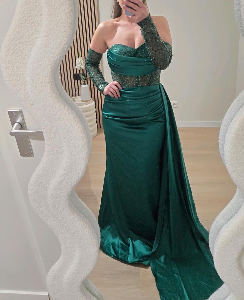 Jurk abiye nieuw maat 38, Galajurk, Zwart, Nieuw, Ophalen