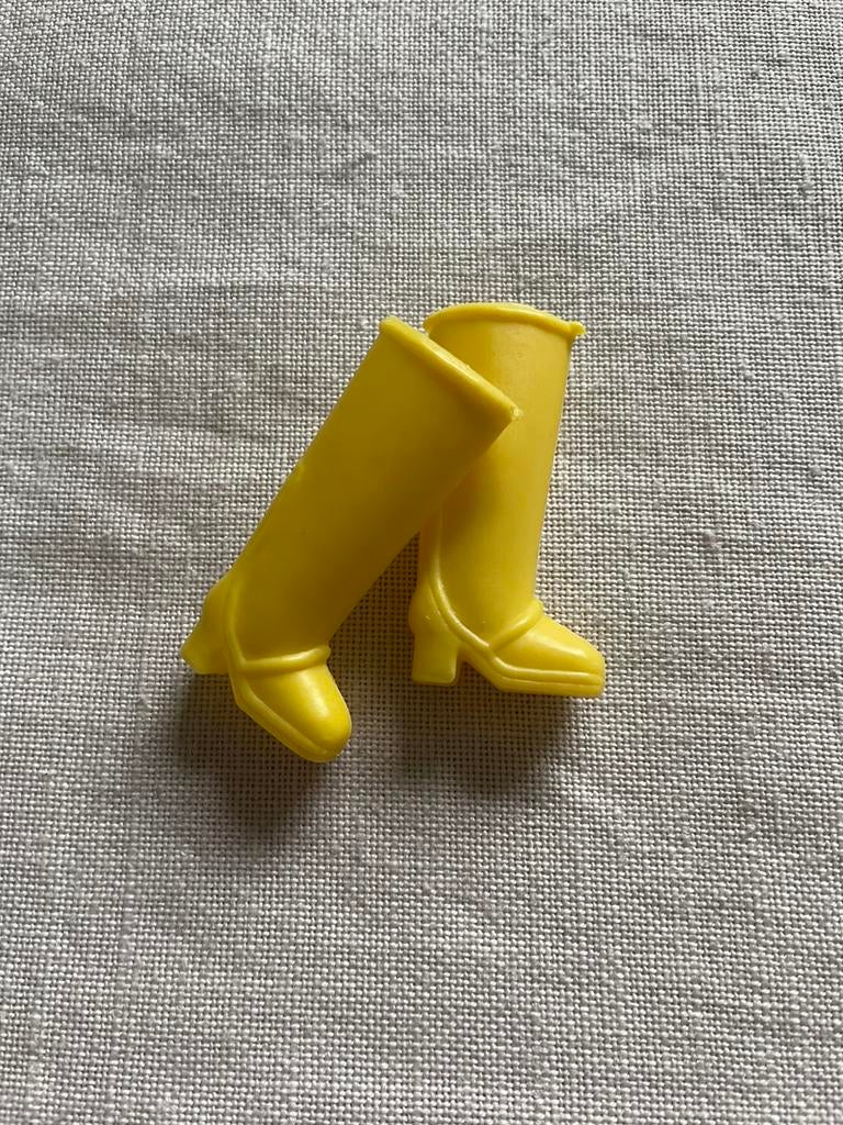Vintage gele Mary Quant Daisy laarzen Barbie 1970s, Ophalen of Verzenden, Gebruikt, Accessoires