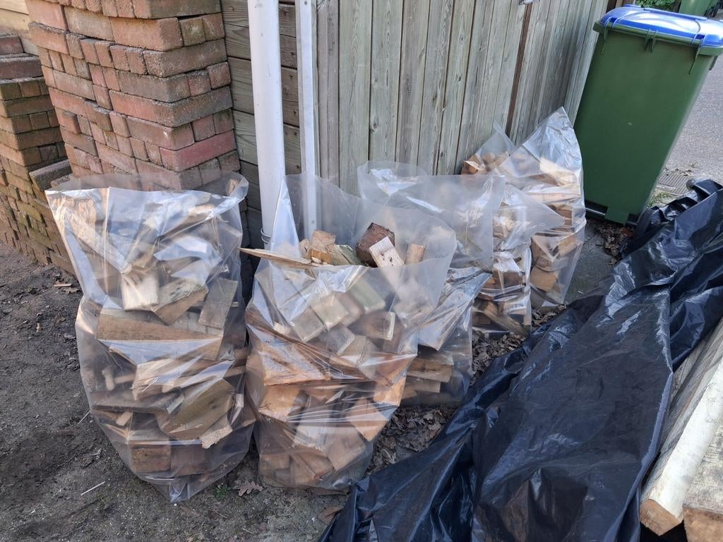 Zakjes met afvalhout, Minder dan 3 m³, Ophalen