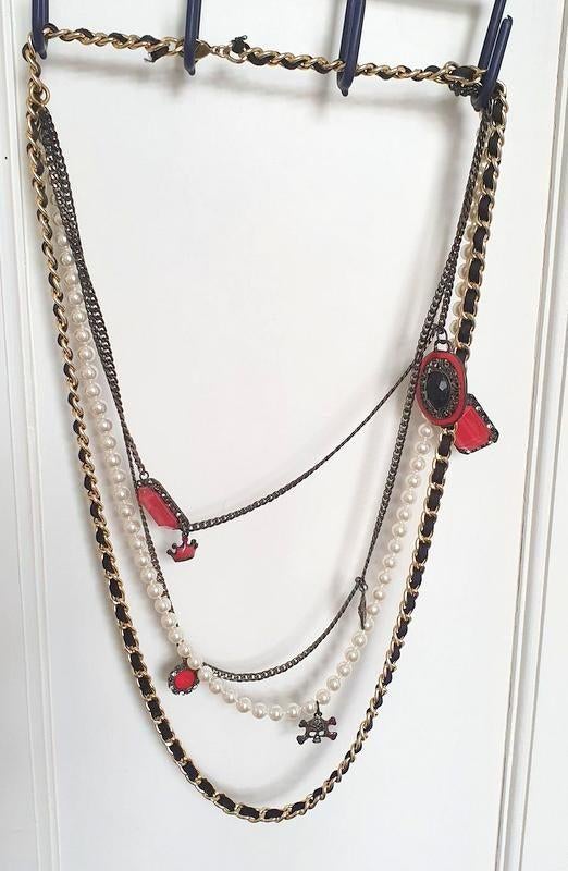 Supermooie ketting parels, bedels, hangers en strass nieuw, Sieraden, Tassen en Uiterlijk, Kettingen, Overige materialen, Overige kleuren