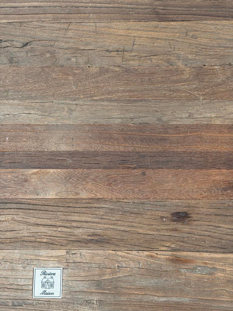 Riviera Maison Bistro Tafel - Hout met Gietijzeren Poot, Ophalen, Gebruikt, Vierkant, Tot twee personen