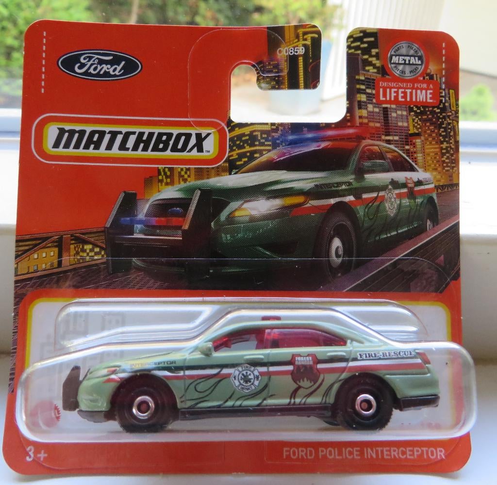 Matchbox Ford Police Interceptor Fire Rescue, Ophalen of Verzenden, Nieuw, Auto