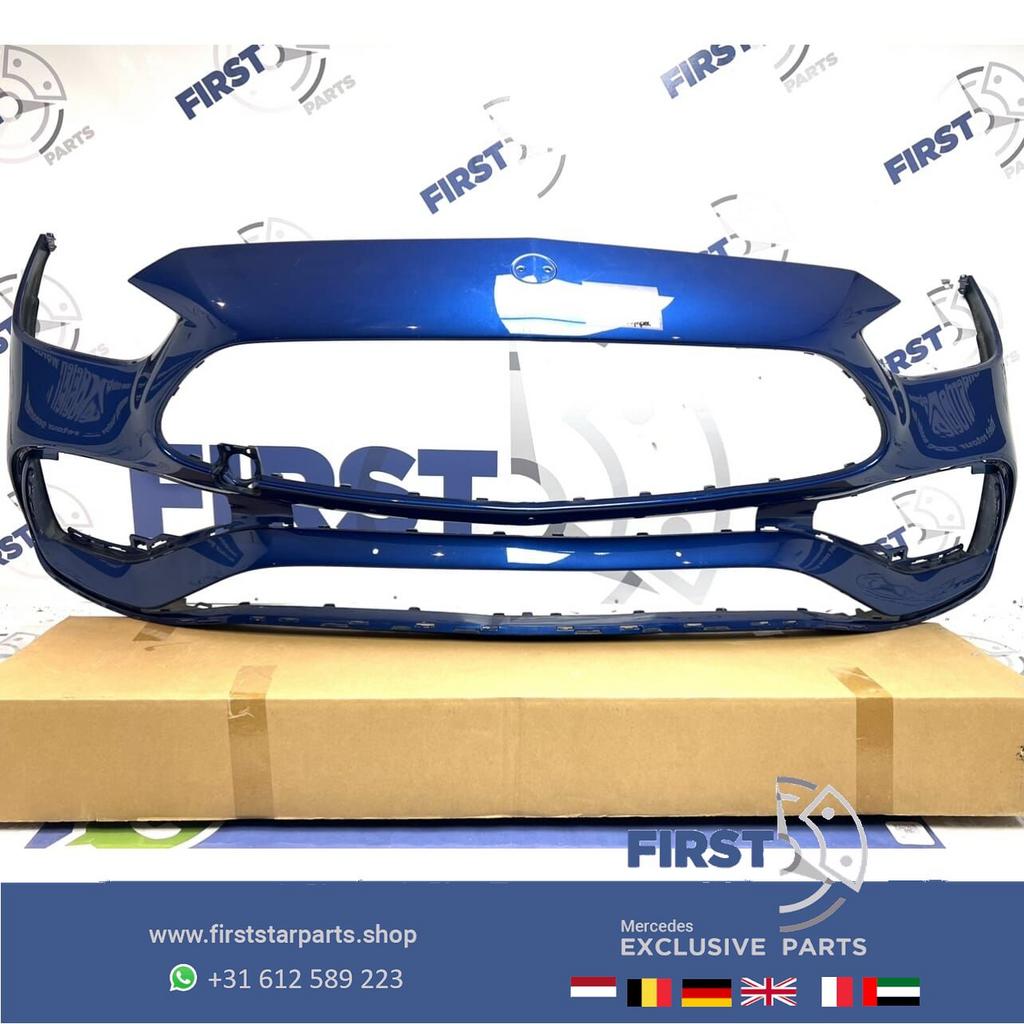 W206 AMG BUMPER 2021-2024 BLAUW VOORBUMPER Mercedes C Klasse, Gebruikt, -, Voor, Ophalen of Verzenden