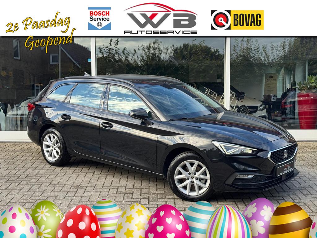 Seat Leon Sportstourer 1.0 eTSI Style I Virtual I Carplay I, Gebruikt, Zwart, 1200 kg, Leon