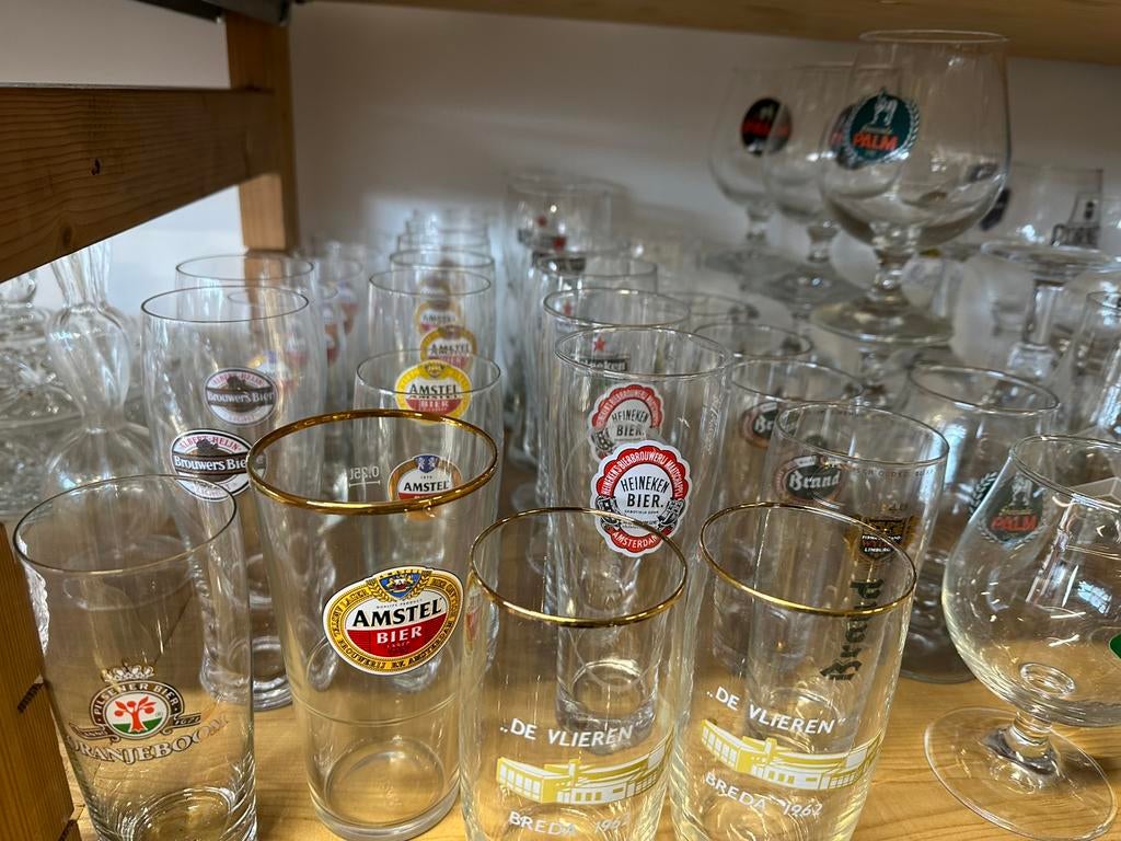 Grote verzameling verschillende merken bierglazen, Ophalen of Verzenden, Zo goed als nieuw, Glas of Glazen, Overige merken