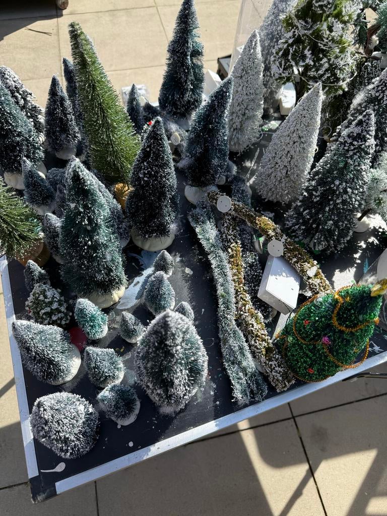 Bomen kerstdorp, Diversen, Kerst, Ophalen of Verzenden, Gebruikt