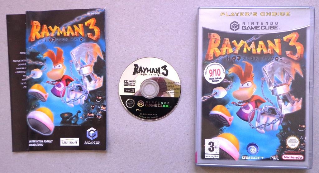 RayMan 3 Hoodlum Havoc voor de GameCube Compleet, Avontuur en Actie, 1 speler, Ophalen of Verzenden, Zo goed als nieuw
