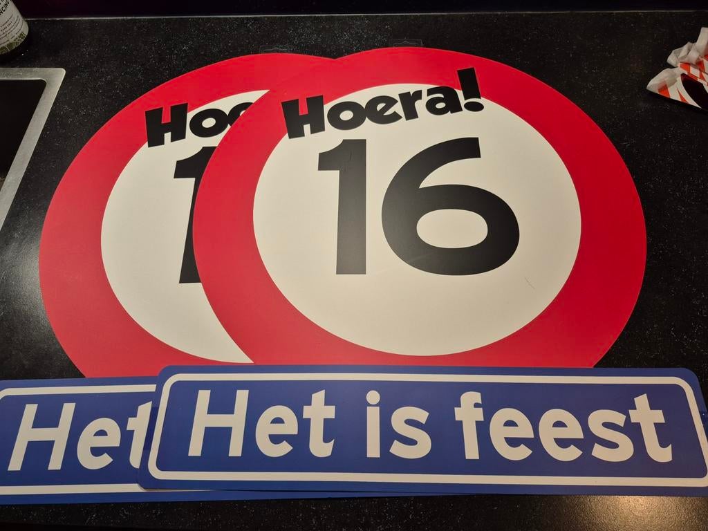 16 jaar / sweet sixteen, Hobby en Vrije tijd, Feestartikelen, Ophalen of Verzenden, Versiering, Verjaardag