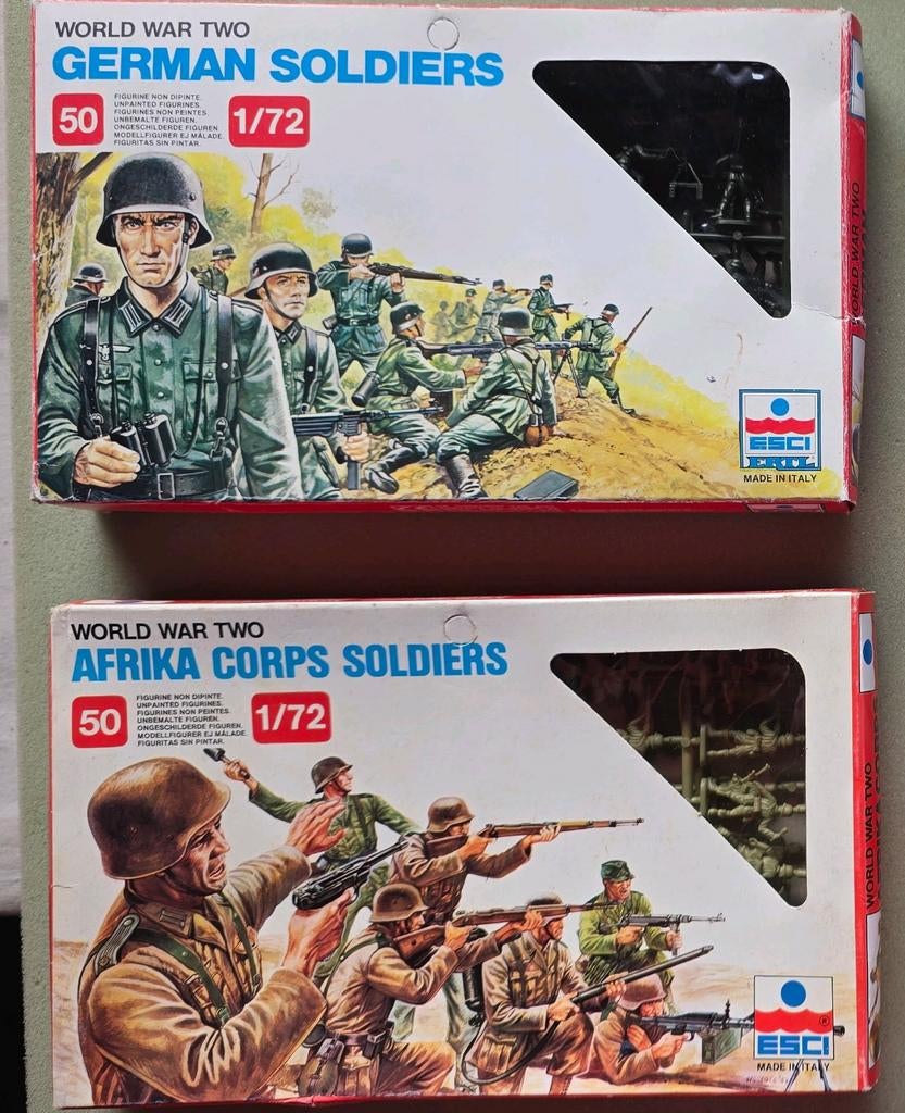 ESCI 1/72 WO2 soldaten – Afrika Korps & German Soldiers, Ophalen of Verzenden, Zo goed als nieuw, 1:50 of kleiner, Figuur of Figuren