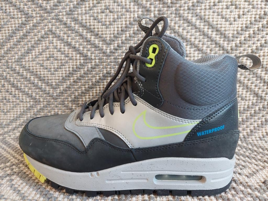 Nike Air Max 1 Mid Sneakerboot Black Volt 36.5, Overige kleuren, Nike, Ophalen of Verzenden, Sneakers of Gympen