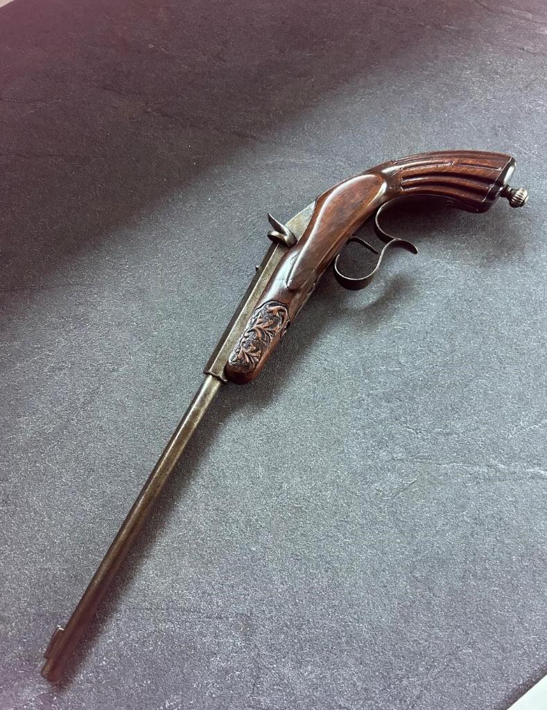 Prachtig gegraveerd Flobert Pistool, Ophalen of Verzenden