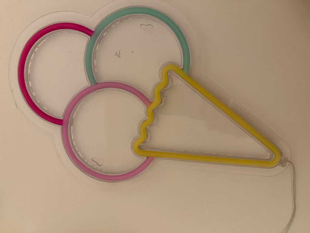 Leuke Neon LED IJshoorntje Lamp - HEMA, Ophalen, Zo goed als nieuw