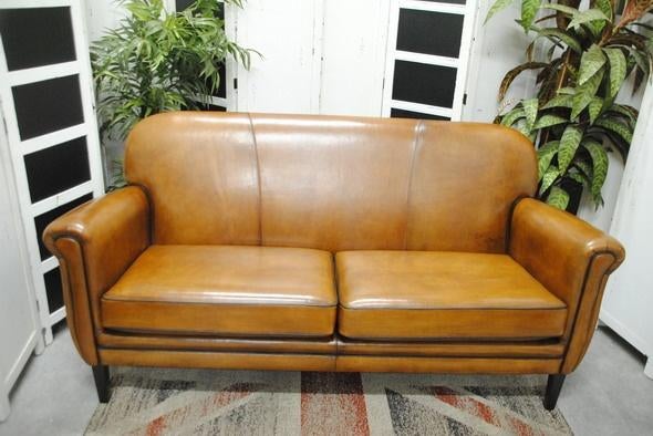 schapenleren bank, Ophalen, Nieuw, Leer, 75 tot 100 cm