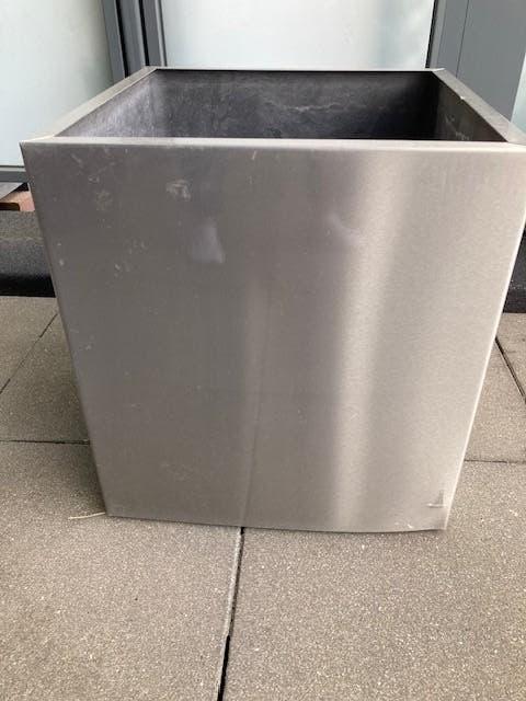RVS plantenbak, Tuin en Terras, Ophalen, Gebruikt, Minder dan 60 cm, Vierkant