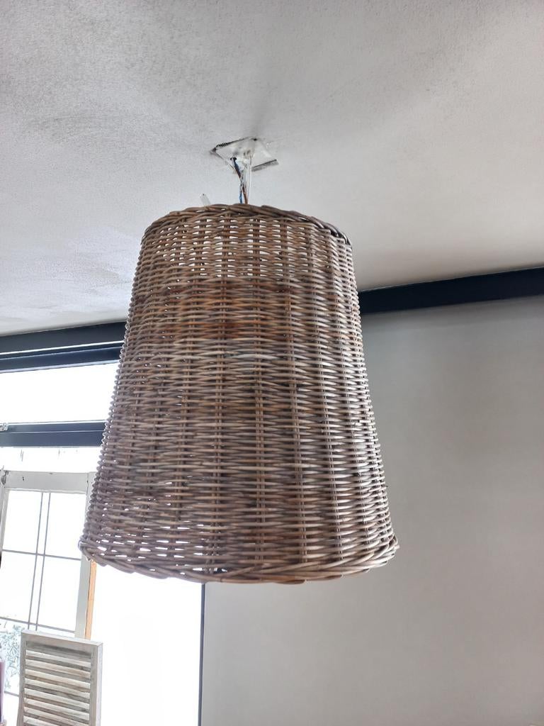 Mooie rieten lampenkap, Ophalen, Gebruikt, 25 tot 50 cm, Rond