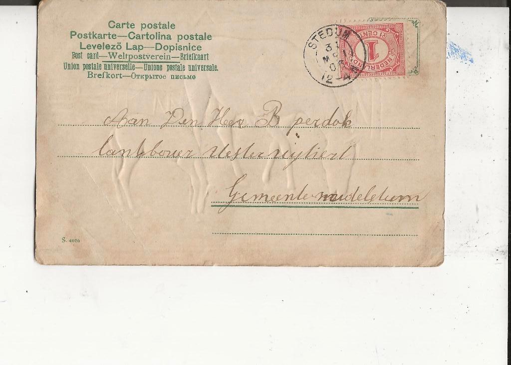 Stedum KR 31 mei  06 Merrie met veulen, Verzamelen, Ansichtkaarten | Nederland, Verzenden, Voor 1920, Gelopen, Groningen