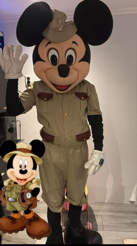 MICKEY OP SAFARI MASCOTTE VERHUUR, Ophalen of Verzenden, Zo goed als nieuw, Verjaardag