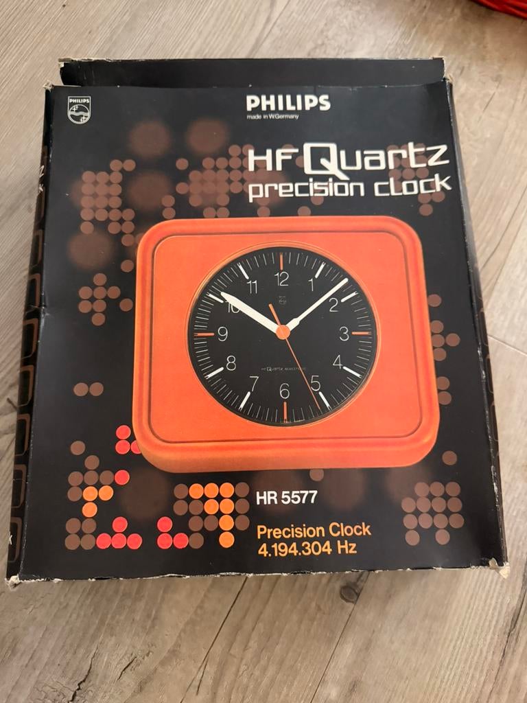 originele Philips HF Quartz Precision Clock HR 5577., Ophalen of Verzenden, Gebruikt