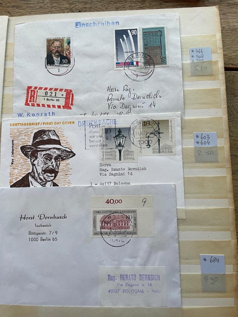 Berlin, album met postwaardestukken en zegels, Deel 1, Ophalen of Verzenden, Overige periodes