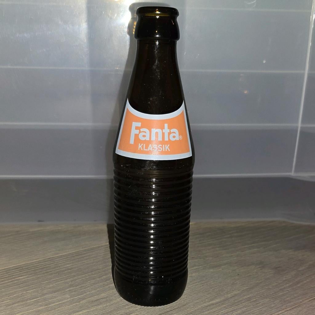 Retro Fanta glazen fles, Verzenden, Gebruikt, Verpakking