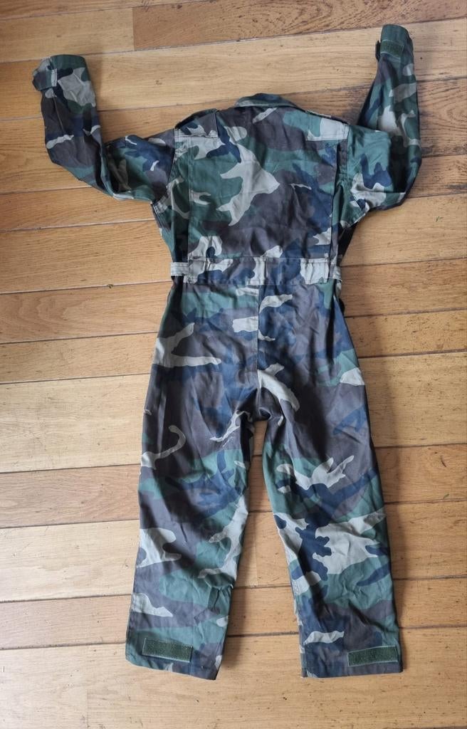Kwaliteit camouflage overall Piloten overall mt 128 (8 jr), Ophalen of Verzenden, Zo goed als nieuw, 122 t/m 128, Jongen of Meisje